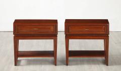 Paolo Buffa Paolo Buffa Pair of Mahogany Bedside or Night Stand Tables Italy ca 1950 - 4397347