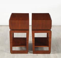 Paolo Buffa Paolo Buffa Pair of Mahogany Bedside or Night Stand Tables Italy ca 1950 - 4397350
