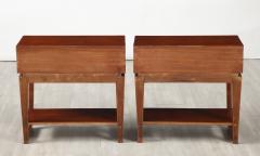 Paolo Buffa Paolo Buffa Pair of Mahogany Bedside or Night Stand Tables Italy ca 1950 - 4397351