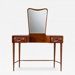 Paolo Buffa Paolo Buffa Petineuse in Cherry with Painted Linen Drawers Italy 1940s - 4574403