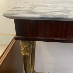 Paolo Buffa Paolo Buffa Rosewood and Marble 50s design console - 3815675