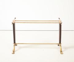 Paolo Buffa Paolo Buffa Style Brass And Walnut Coffee Table With Kidney Shape Glass Top - 4579362