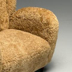 Paolo Buffa Paolo Buffa Style Italian Mid Century Modern Lounge Chairs Shearling 1940s - 3911595