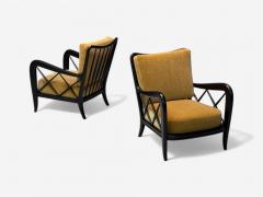 Paolo Buffa Paolo Buffa attr Italian Mid Century Modern Camel Mohair Lounge Chairs 1940s - 4098440
