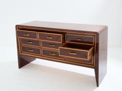 Paolo Buffa Paolo Buffa rosewood sycamore and brass chest of drawers 1940s - 3916505