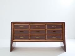 Paolo Buffa Paolo Buffa rosewood sycamore and brass chest of drawers 1940s - 3916506