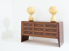 Paolo Buffa Paolo Buffa rosewood sycamore and brass chest of drawers 1940s - 3916510