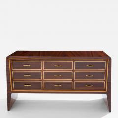 Paolo Buffa Paolo Buffa rosewood sycamore and brass chest of drawers 1940s - 3922794