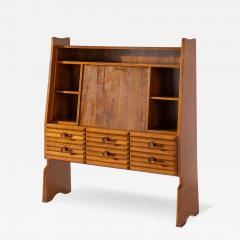 Paolo Buffa Paolo buffa chestnut cabinet with drop down front and drawers Italy 1940s - 4207837