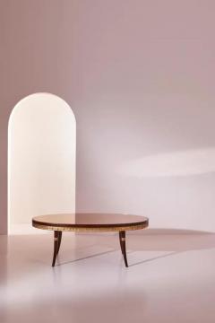Paolo Buffa Paolo buffa coffee table with painted and gilded wood and a mirrored glass top - 3476271