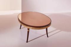 Paolo Buffa Paolo buffa coffee table with painted and gilded wood and a mirrored glass top - 3476274