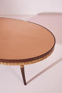 Paolo Buffa Paolo buffa coffee table with painted and gilded wood and a mirrored glass top - 3476275