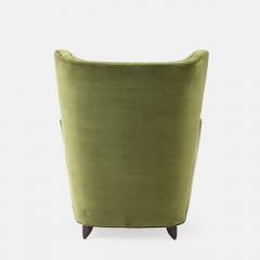 Paolo Buffa Rare Lounge Chair in Olive Velvet by Paolo Buffa - 4623721