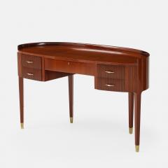 Paolo Buffa Rare Mahogany and Maple Vanity Table and Stool Attributed to Paolo Buffa - 4686266