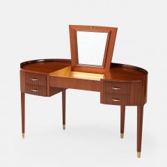 Paolo Buffa Rare Mahogany and Maple Vanity Table and Stool Attributed to Paolo Buffa - 4686267
