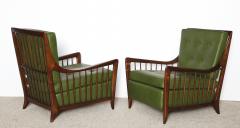 Paolo Buffa Rare Pair of Open Arm Lounge Chairs by Paolo Buffa - 267552