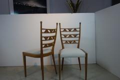 Paolo Buffa Set of Four Blonde Carved Wood Chairs Attributed to Paolo Buffa - 563970