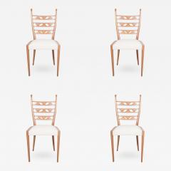 Paolo Buffa Set of Four Blonde Carved Wood Chairs Attributed to Paolo Buffa - 566041