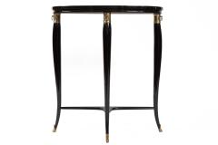 Paolo Buffa Small Italian Mid Century Ebonized Demilune Console By Paolo Buffa - 4334157