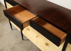 Paolo Buffa Vintage 1940s Italian Sideboard in Palisander and Parchment with Brass Pulls - 4292509