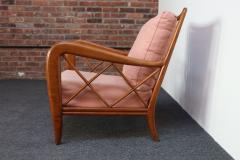 Paolo Buffa Vintage Italian Modernist Low Walnut Lounge Chair Attributed to Paolo Buffa - 3931572