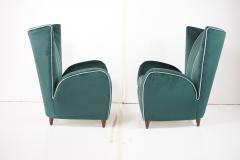 Paolo Buffa pair of green velvet Paolo Buffa armchairs 1950 - 3374545