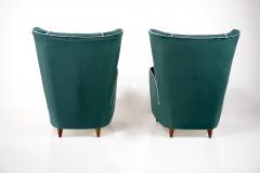 Paolo Buffa pair of green velvet Paolo Buffa armchairs 1950 - 3374546