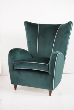 Paolo Buffa pair of green velvet Paolo Buffa armchairs 1950 - 3374547
