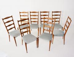 Paolo Buffa set of 8 Paolo Buffa fine high dining chairs 1950 - 4124151