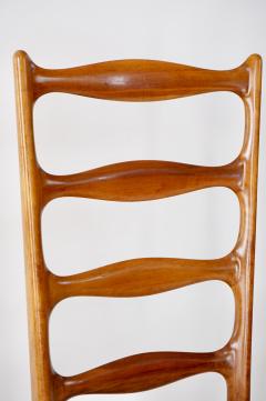 Paolo Buffa set of 8 Paolo Buffa fine high dining chairs 1950 - 4124157