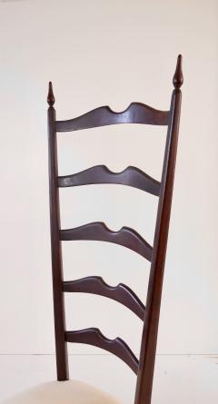 Paolo Buffa set of 8 ebonized velvet high back Chiavari dining chairs by Paolo Buffa 1950 - 1948588
