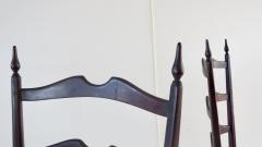 Paolo Buffa set of 8 ebonized velvet high back Chiavari dining chairs by Paolo Buffa 1950 - 1948590