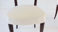 Paolo Buffa set of 8 ebonized velvet high back Chiavari dining chairs by Paolo Buffa 1950 - 1948594