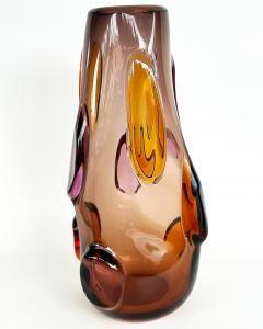 Paolo Crepax Monumental Vintage Paolo Crepax Blown Murano Glass Vase Signed Dated 90 - 4611509