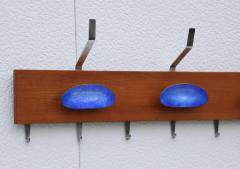 Paolo De Poli Paolo De Poli Attributed Enamel And Walnut Wall Mounted Coat Rack - 3060050