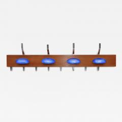 Paolo De Poli Paolo De Poli Attributed Enamel And Walnut Wall Mounted Coat Rack - 3064752