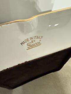 Paolo Gucci Gucci Ceramic Ashtray with Interlocking GG and Horsebit Motif Italy 1980s - 4229380