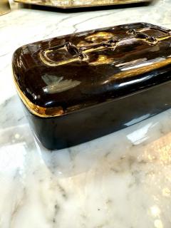 Paolo Gucci Gucci Ceramic Catchall with Gilt Box Italy 1980s - 4233854