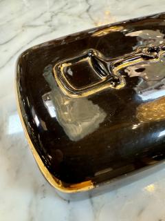 Paolo Gucci Gucci Ceramic Catchall with Gilt Box Italy 1980s - 4233856