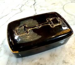 Paolo Gucci Gucci Ceramic Catchall with Gilt Box Italy 1980s - 4233858