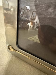 Paolo Gucci Large Italian Picture Frame with Gucci Brass Stirrup Motif 1970s - 4229347