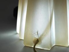 Paolo Gucci Paolo Gucci Art Deco Skyscraper Table Lamp Lucite Brass Velvet Italy 1980s - 4062887