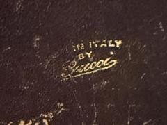 Paolo Gucci Rare Gucci Table Lighter in Leather Cube Italy 1980s - 4229426