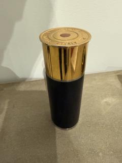 Paolo Gucci Vintage Cylindrical Gucci Bottle Black Gold Made in Italy 1980s - 4229399