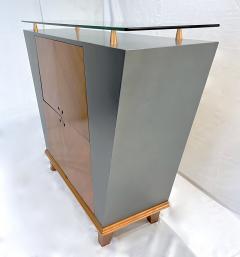 Paolo Pallucco Italian Mid Century Modern Pair of Copper Grey Lacquer Sideboards by Pallucco - 2967560