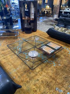 Paolo Piva 1980s Steel and Glass Coffee Table Alanda by Paolo Piva for B B Italia - 2527558