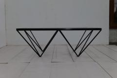 Paolo Piva 1980s Steel and Glass Coffee Table Alanda by Paolo Piva for B B Italia - 3145800