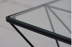 Paolo Piva 1980s Steel and Glass Rectangular Coffee Table Alanda by Paolo Piva for B B - 4526941