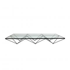 Paolo Piva Mid Century Modern Paolo Piva Glass Top and Metal Base Italian Coffee Table - 1156379