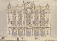 Paolo Posi Design for a Temporary Fa ade possibly for the Festa della Chinea of 1766 - 194159